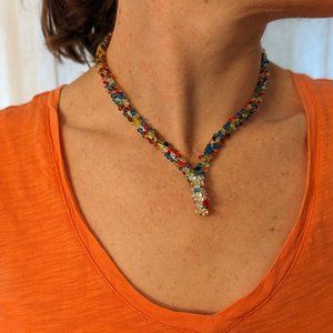 Hand Beaded Assemblage Necklace